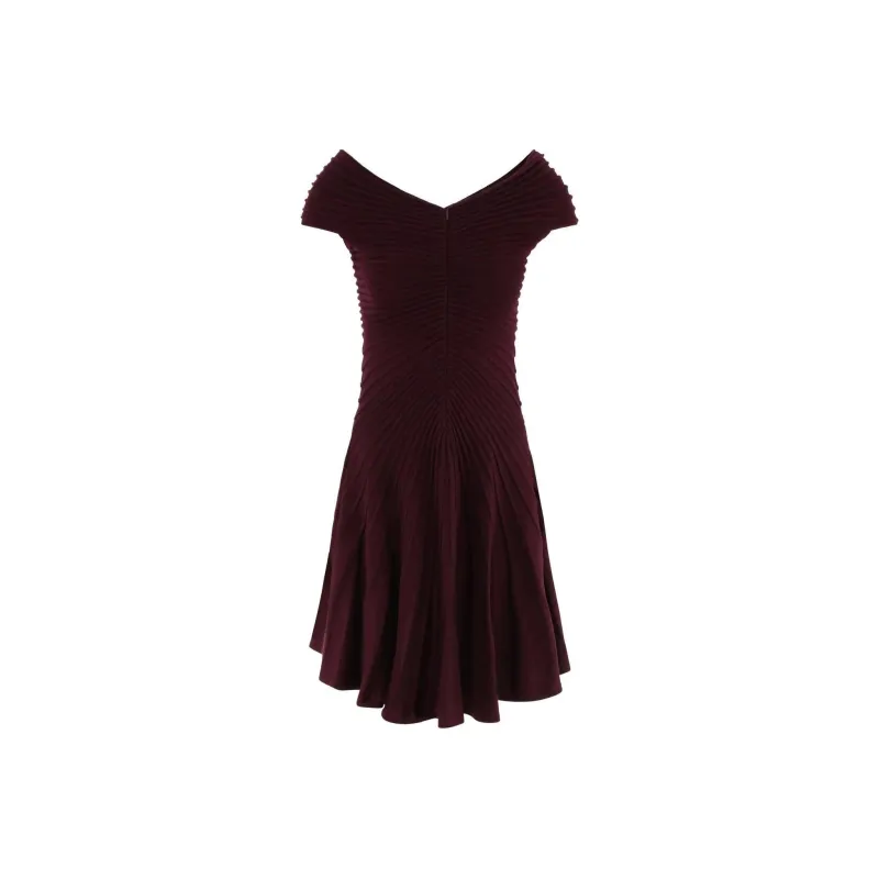 Alaia V Neck Knitted Dress-0