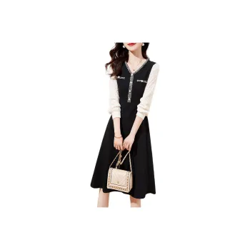 Mo Han Yi Mei Long Sleeved Dresses Women's Black