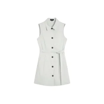 THEORY Sleeveless Dress Women's Stone Gray