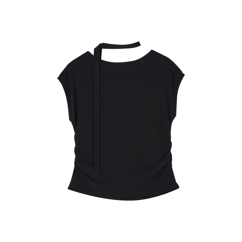 XIANGYING T Shirt Women's Black-1