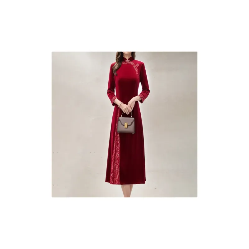 Mapping Long Sleeved Dresses Women's-2