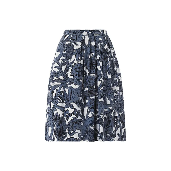 Burberry Casual Short Skirts Women's Gray Blue-0