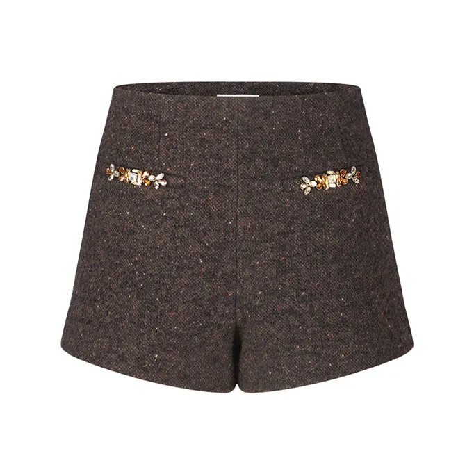 HERLIAN Casual Shorts Women's Brown-0