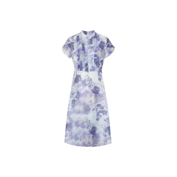 BBLLUUEE SS24 Short Sleeved Dress Women's Mist Purple