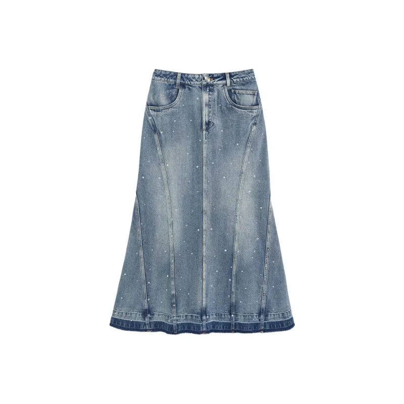 Bebe FW24 Denim Long Skirts Women's Blue-0