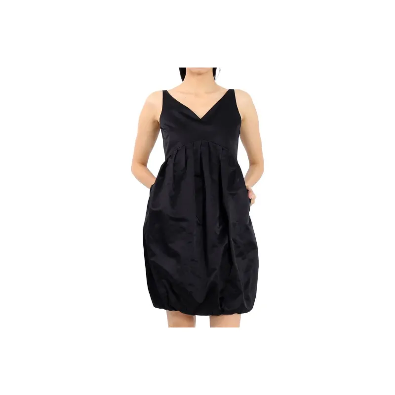 Burberry Duchess Satin Bubble Hem Dress-0