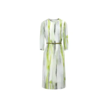 BBLLUUEE Short Sleeved Dress Women's Spruce Willow Green