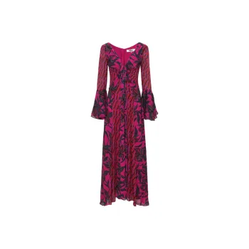 DVF Diane Von Furstenberg Long-Sleeved Dresses Women's Red