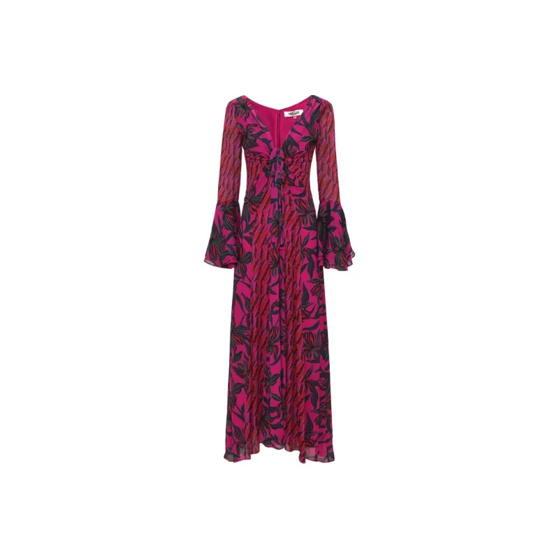 DVF Diane Von Furstenberg Long-Sleeved Dresses Women's Red-0