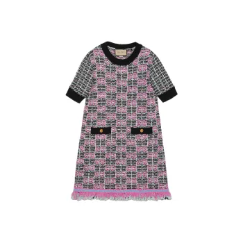 GUCCI FW23 Short Sleeved Dresses Women's Multicolor