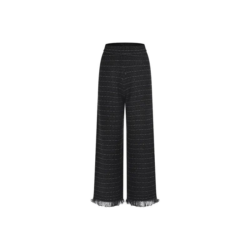 RARE Knitted Sports Pants Women's Black-0