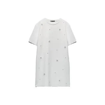 ZARA Short Sleeved Dresses Women's White