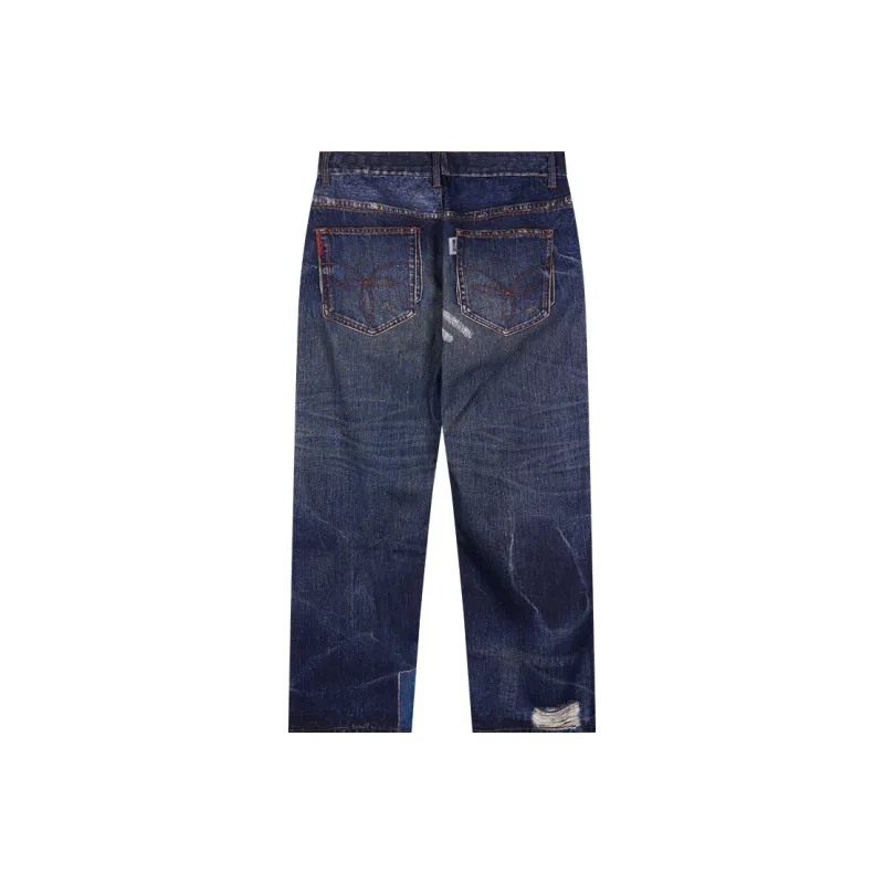 Izzue X HEA Casual Pants Unisex Blue-1