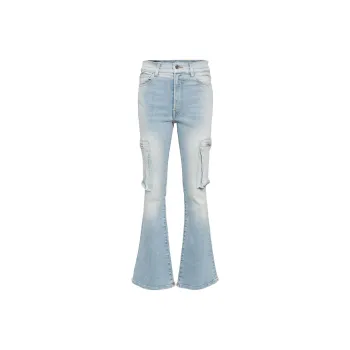 AMIRI Logo Patch Flared-Leg Jeans