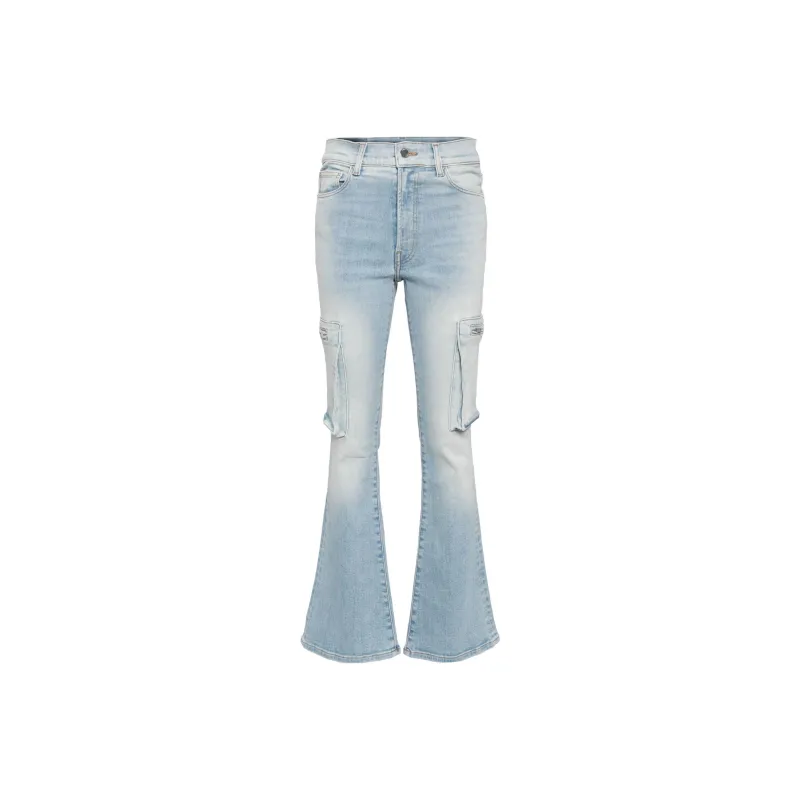 AMIRI Logo Patch Flared-Leg Jeans-0
