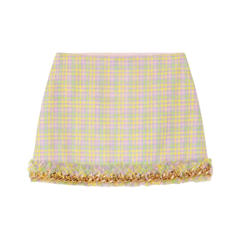 VERSACE SS22 Casual Short Skirts Women's Yellow-0