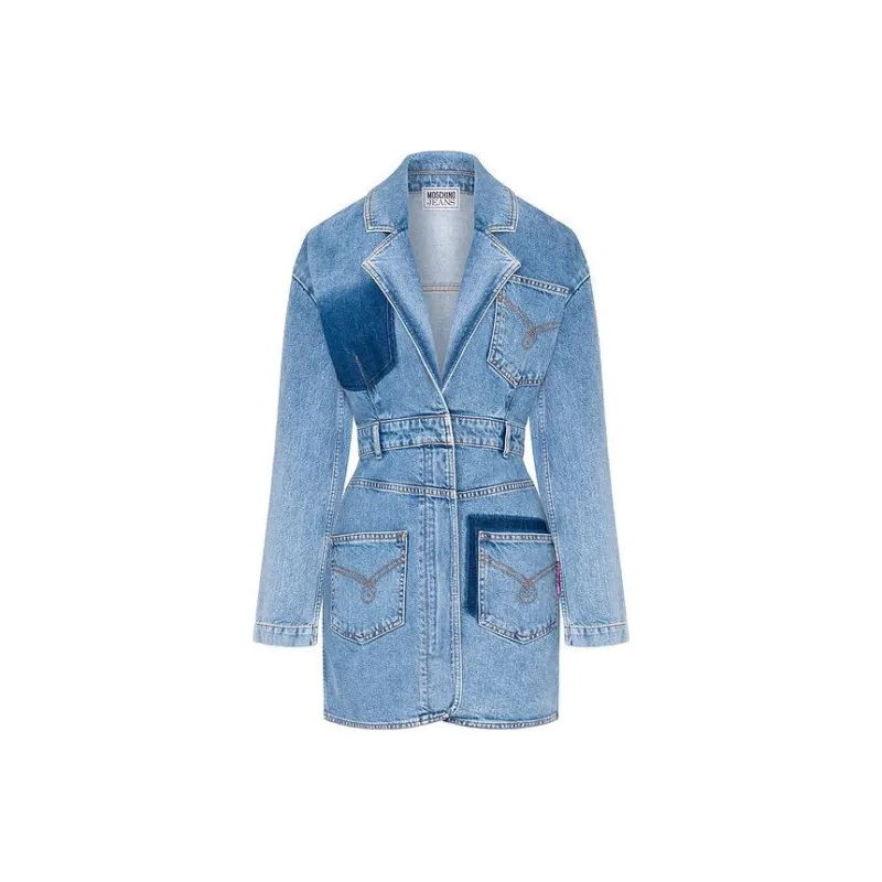 MOSCHINO Long Sleeved Dresses Women's Blue-0