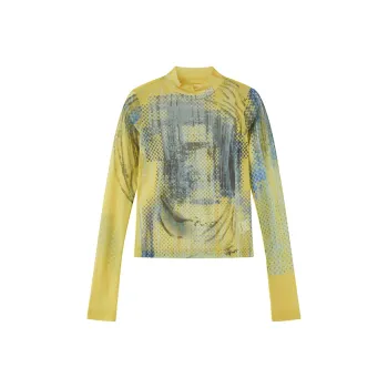 WULISHAONIAN T Shirts Unisex Yellow Blue