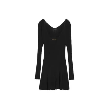 Jacquemus Long Sleeve Scalloped Mini Dress