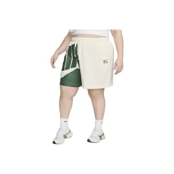 Nike AirWomen's Mid-Rise 6' French Terry Shorts Plus Size Casual Shorts Women's Light Ivory White