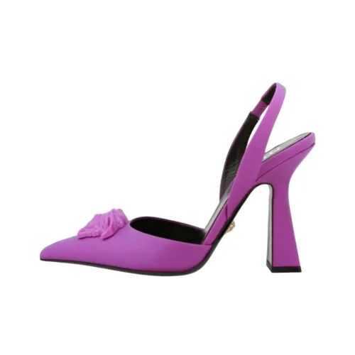 FANSIZHE La Medusa Chunky Heel High Heels Women's Purple