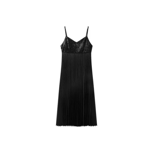 THE SEA LIFE Slip Dress Women's Black Mage