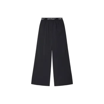 OFF WHITE Logo Band Nylon Pants 'Black'