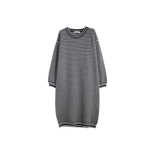 Tonlion Long Sleeved Dresses Women's Blackish
