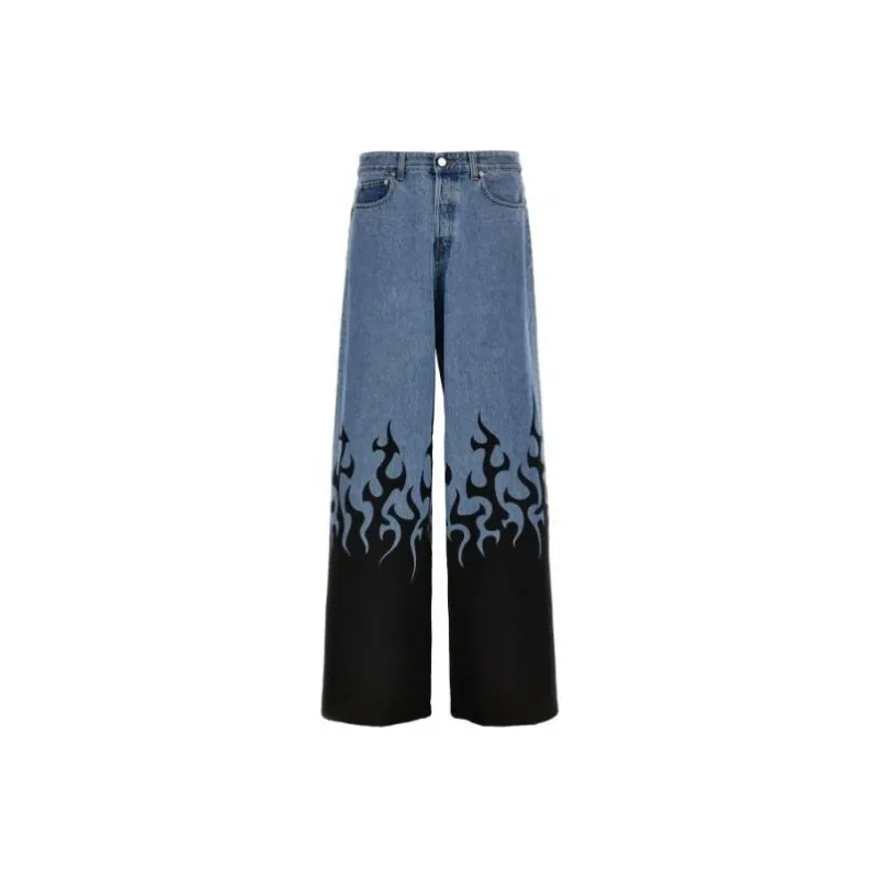 Vetements Fire Big Shape Jeans 'Blue'-0