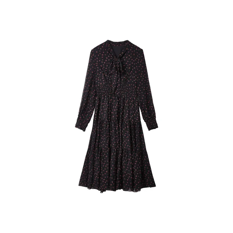 Yu Qianwen Long Sleeved Dresses Women's Rose Dreamland-0