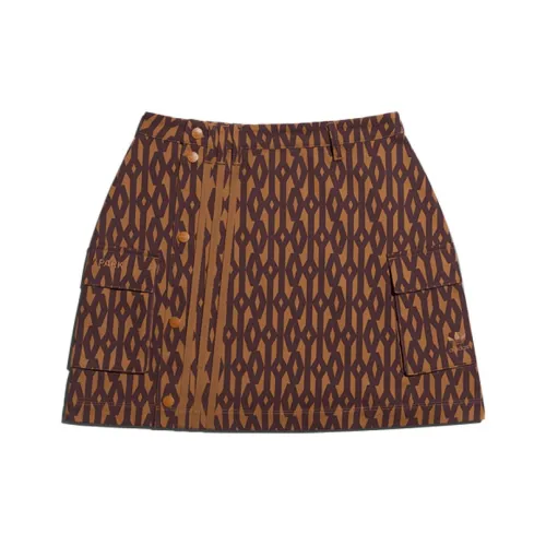 Adidas Originals Ivy Park Monogram Skirt Wild Brown/Night Red