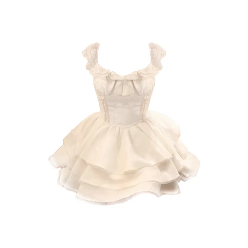 Peaches Peaches Short Sleeved Dress Women's Apricot-0