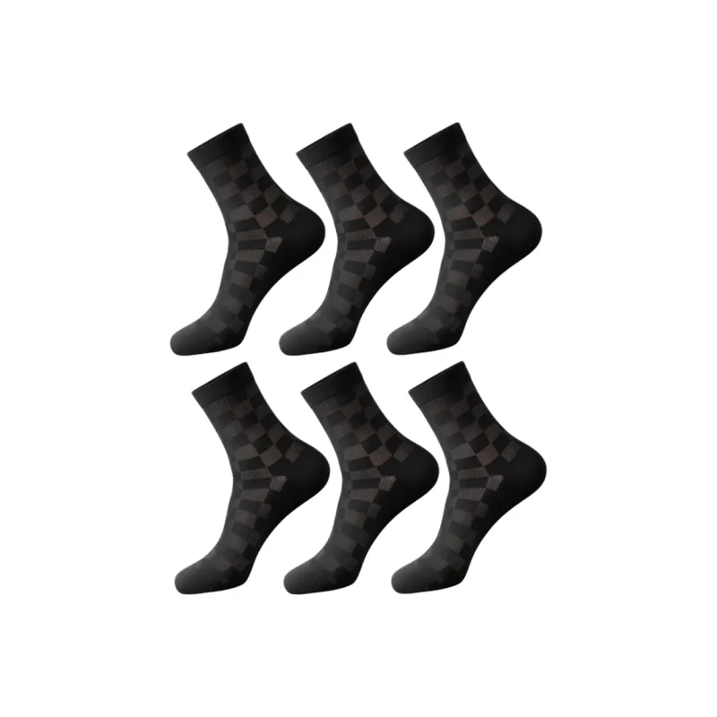 LUYOUYE Mid Calf Socks Men's 6 Pack-18