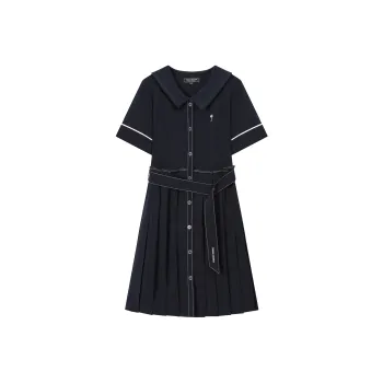 Teenie Weenie Short Sleeved Dress Women's Navy Blue