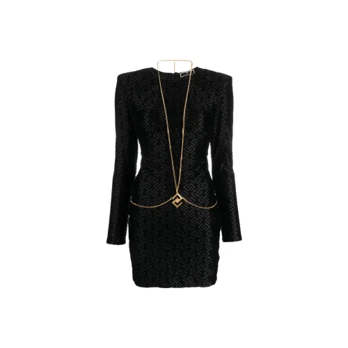 Elisabetta Franchi Long Sleeved Dresses Women's Black