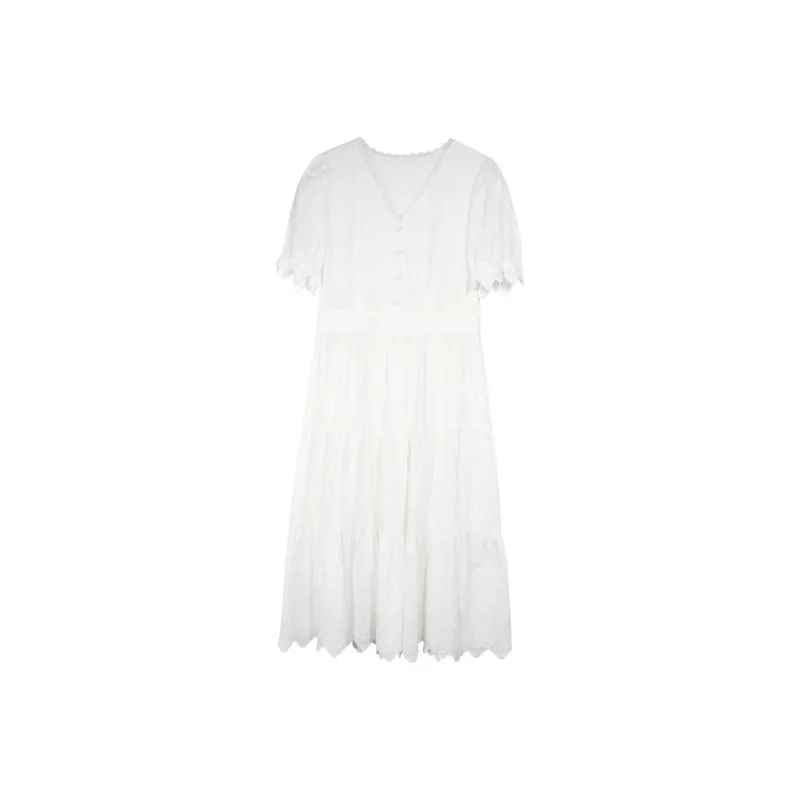 3COLOUR Short-Sleeved Dresses Women's White-0