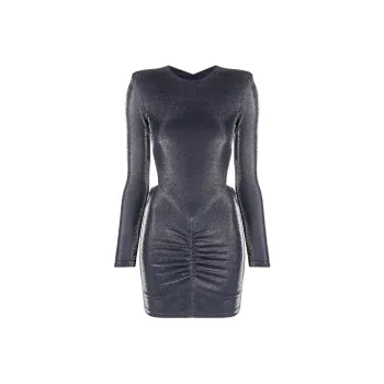 Rotate Long-Sleeved Dresses Women's Blue