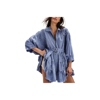 FREE PEOPLE Hampton Mini Dress Long-Sleeved Dresses Women's Lolita/Lolita Style