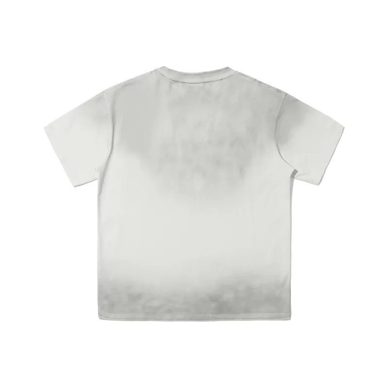 NSTNEW START T Shirts Unisex Dirty Dyed Light Gray-1