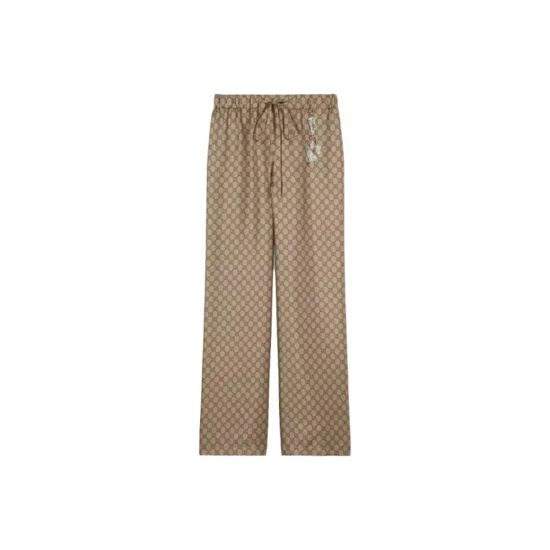 GUCCI FW25 Casual Pants Women's Beige Brown-0