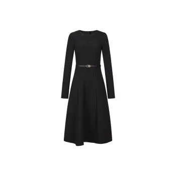 JZ. ANNAKRO Long-Sleeved Dresses Women's Plain Black