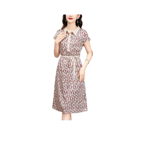 Yi Mengyuan Silk Short Sleeved Dress Women's