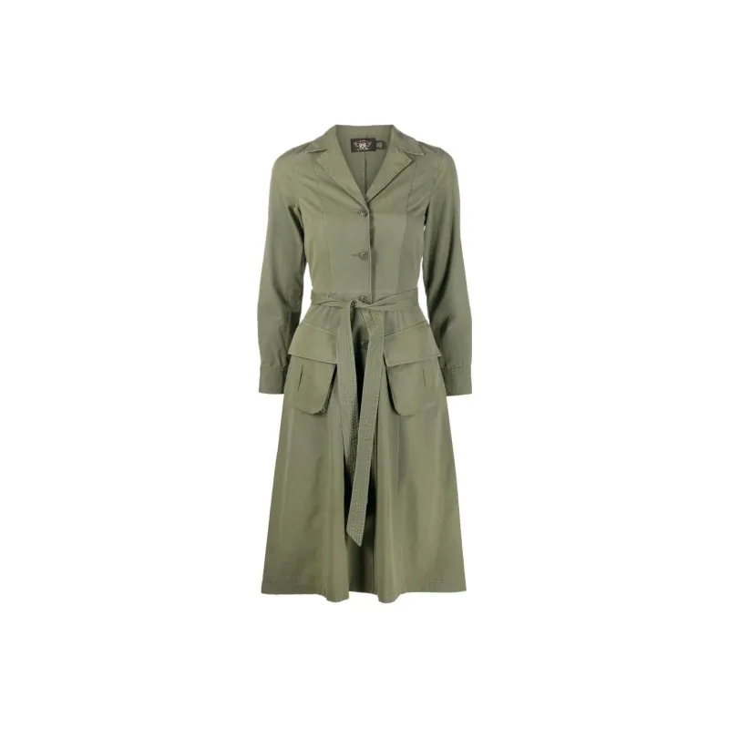 Polo Ralph Lauren Long Sleeved Dress Women's Olive Green-0