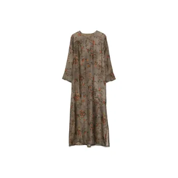 UMA WANG Floral Printed Long Sleeved Dress