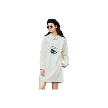 Tonlion Long Sleeved Dresses Women's Ecru