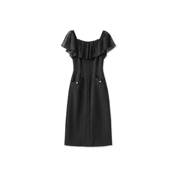 Mapping Short Sleeved Dress Women's Black