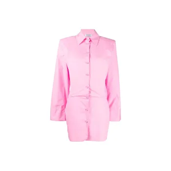 The Attico Margot Buttoned Long Sleeved Shirt Dress