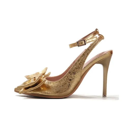 TADSW High Heels Women's Burgundy/Gold/Pink