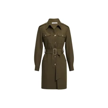 AUI Short Sleeved Dresses Women's Army Green