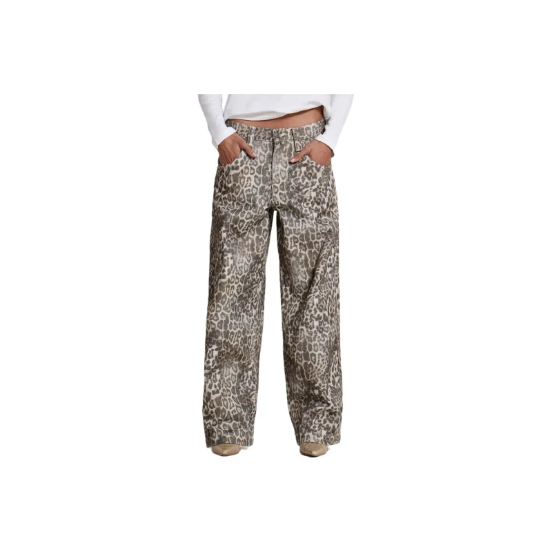 Jaded London Leopard Fade Colossus Jeans Women's Leopard Print-0